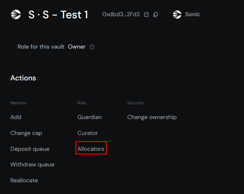 Actions - Allocators