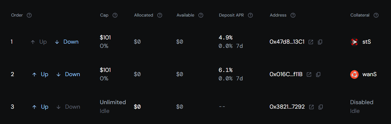 Change the deposit order