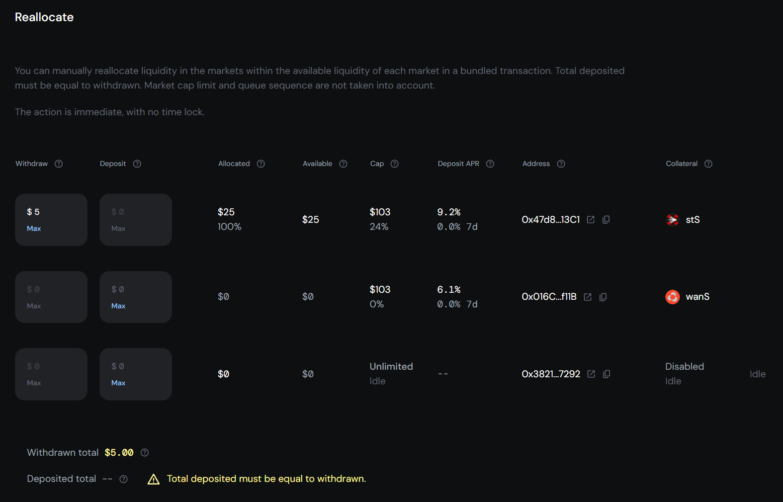 Input a withdraw amount