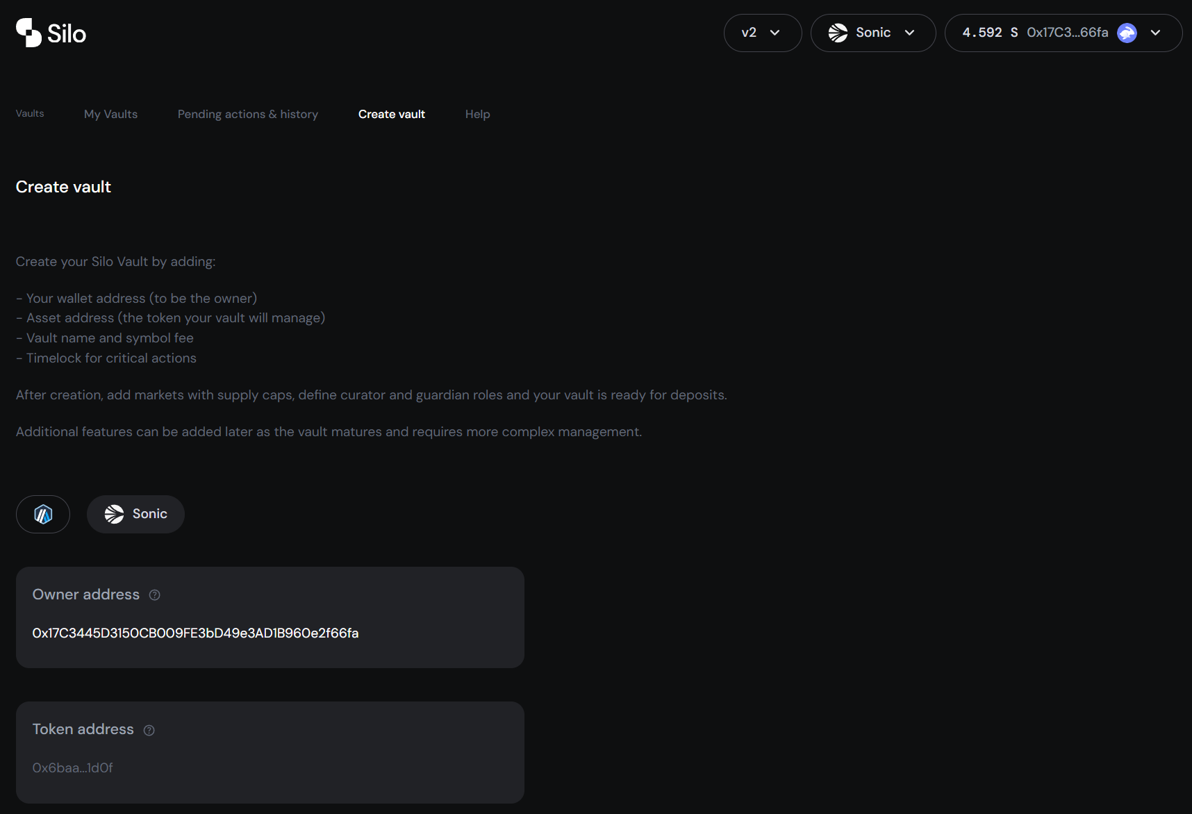 Manager UI - Deploy a vault